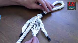 Eye Splice  AB Marlinespike Seamanship Practical Demonstration [upl. by Medorra]