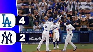 ¡LOS DODGERS A UN JUEGO DODGERS 4 YANKEES 2 ⚾ JUEGO  3 SERIE MUNDIAL  MLB  REY DEPORTIVO [upl. by Imugem]