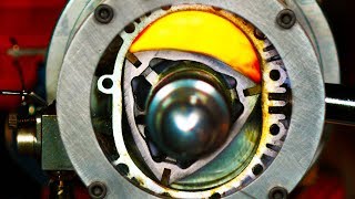 See Thru Rotary Engine in Slow Motion  Wankel Engine 4K [upl. by Lammond]