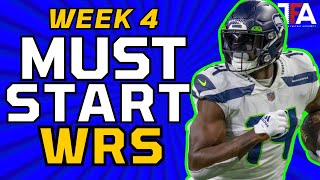 Fantasy Football Week 4 WR Rankings Start Em Sit Em Wide Receivers [upl. by Marcela]