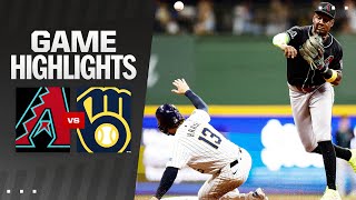 Dbacks vs Brewers Game Highlights 92124  MLB Highlights [upl. by Melinde]