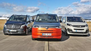 2024 Mercedes VClass vs 2024 VW T7 Multivan vs 2024 Renault Trafic SpaceClass [upl. by Pelson728]