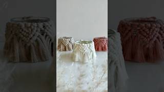 BOHO WINDLICHT  DOSE aus GlückGlasTutorial Macrame Candle Holder  OriginalVideo on my channel♡︎ [upl. by Federica]