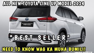 2024 ALL NEW TOYOTA CAR LINE UP PINAKA MABENTANG SASAKYAN NG TOYOTA AT PINAKA MURA ANO KAYA [upl. by Niatsirt]