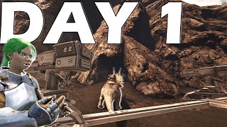 SOLO Claiming Center Pearl Cave Day 1  Ark PvP [upl. by Ailec]