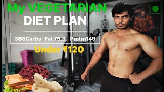 LOW BUDGET VEGETARIAN DIET PLAN FOR MUSCEL GAIN [upl. by Ariuqahs]