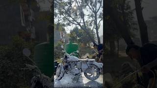 Before and after foam wash bulletride bulletlover royalenfield classic350cc [upl. by Hubsher265]