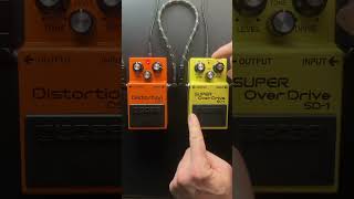 Lead guitar BOSS DS1 Distortion vs BOSS SD1 Overdrive into a Marshall 1987x [upl. by Nnil]