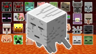 GHAST VS ALL MOBS  MINECRAFT [upl. by Shawn]