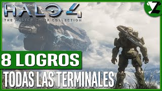 Halo 4 Guía de Terminales  Guía de Coleccionables  8 LOGROS The Master Chief Collection [upl. by Kramlich]