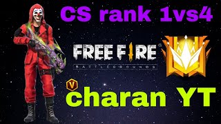 free fire rank Cs 1vs4 in telugu [upl. by Meluhs]