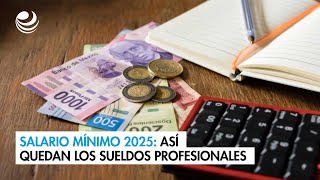 Salario Mínimo 2025 Así quedan los sueldos profesionales [upl. by Lianne355]