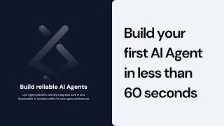 Lyzr Agent Studio  Build an AI agent in under 60 seconds [upl. by Eslud601]