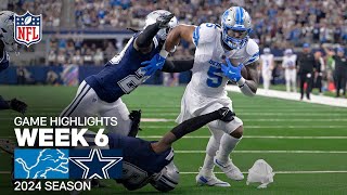 Detroit Lions vs Dallas Cowboys  2024 Week 6 Game Highlights [upl. by Ayikat148]