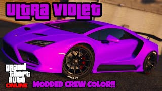 quotULTRA VIOLETquot Modded CREW Color HEX CODE  GTA ONLINE [upl. by Ahtiekahs]