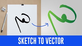 Turn Hand Drawing Into Vector Shape  Illustrator [upl. by Teddy]