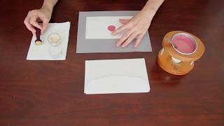 How to wax seal envelopes whit a melting pot [upl. by Ahsinet]