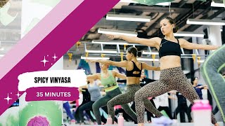 Spicy Vinyasa Flow ENG Quick amp Energizing Cardio Moments  Core  Intermediate Level [upl. by Ennairoc149]