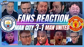 MAN UNITED FANS REACTION TO MAN CITY 31 MAN UNITED  PREMIER LEAGUE [upl. by Thistle]