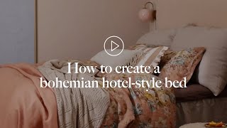 How to create a bohemian hotelstyle bed [upl. by Felicidad]