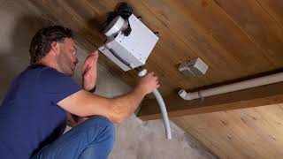 How to Install a Whole House Dehumidifier  DryFan  No water hose needed by Ecor Pro [upl. by Macri]