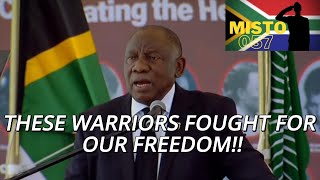 PRESIDENT CYRIL RAMAPHOSA SPEECH ON REPATRIATION OF FALLEN SOLDIERS RETURNING HOME [upl. by Atirabrab628]