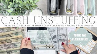 Weekly Cash Unstuffing amp Cash Condensing  Adding Two Placeholders  1203 Back to the Bank [upl. by Sitruc]