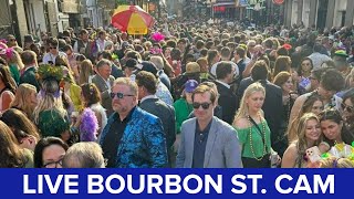 Live New Orleans Bourbon Street Camera during Mardi Gras [upl. by Ennywg]