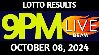 Lotto Result Today 900 pm draw October 08 2024 Tuesday PCSO LIVE [upl. by Onairelav]