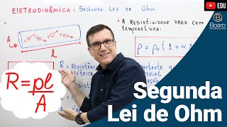 SEGUNDA LEI DE OHM  ELETRODINÂMICA  AULA 7  Professor Boaro [upl. by Nav343]