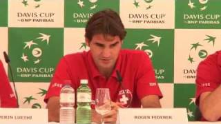 Federer prepares to play in Switzerland [upl. by Furr]