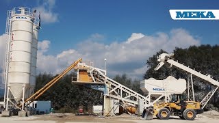 Mobile Concrete Batching Plant with mobile prefeeding system in operation  Meka [upl. by Minna]