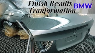 Painting car BMW  Sanding Filler for painting  Покраска авто  Clear coat Lechler [upl. by Ramad]