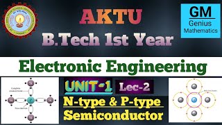 Unit1  Lec2  Ntype amp Ptype Semiconductor  Electronic Engineering  b tech 1st year [upl. by Nayrda]