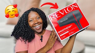 Diffusing my CURLS with Revlon’s Smoothstay Hair Dryer  Diffuser Review  Christine Curls [upl. by Akcira]