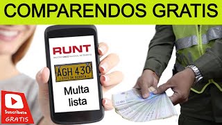 Comparendos MULTAS hechas con aplicación del RUNT [upl. by Jerad]