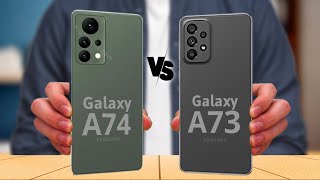 Samsung Galaxy A74 vs Samsung Galaxy A73 5G [upl. by Rihana]