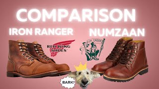 Who Makes the Best Heritage Boot Red Wing Iron Ranger vs Jim Green Numzaan Boot [upl. by Yllim]