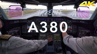 A380 TAKEOFF MIAMI 4K [upl. by Nniuq58]