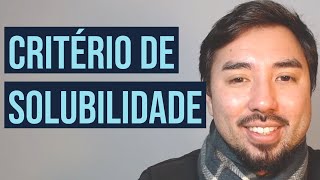 CRITÉRIO DE SOLUBILIDADE [upl. by Atiloj549]