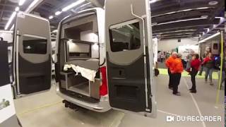 Salon du VR 2019 de Montréal Camper van Safari condo Mercedes sprinter xl classe B aménagé [upl. by Saoj]