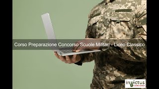 Corso Preparazione Quiz Concorso Scuole Militari  Liceo Classico [upl. by Pegma256]