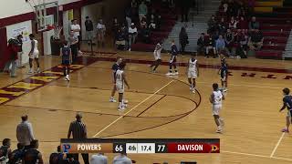 Boys Powers vs Davison Basketball Game 1302024 [upl. by Rolf6]