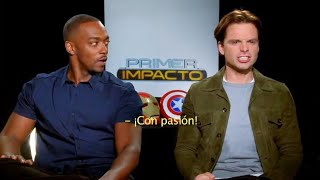 WITH PASSION  Interviews with Sebastian Stan And Anthony Mackie [upl. by Karoly]