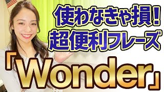 使わなきゃ損！超便利フレーズ「wonder」の使い方 [upl. by Motteo]