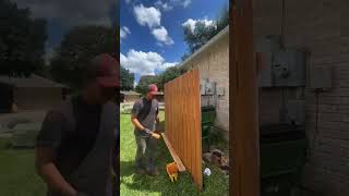 Hand staining fence painting [upl. by Naamana]