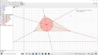 GEOGEBRA Puntos notables de un 📐 triangulo Baricentro Incentro circuncentro ortocentro [upl. by Nibas]