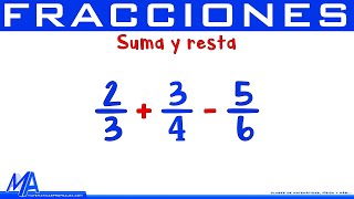 Cómo sumar o restar 3 o más fracciones [upl. by Ainslie]