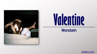 Wonstein  Valentine RomEng Lyric [upl. by Erlinna260]