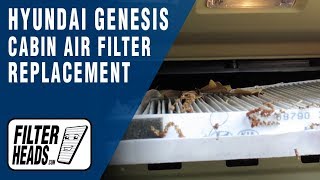 How to Replace Cabin Air Filter 2009 Hyundai Genesis [upl. by Monteria]